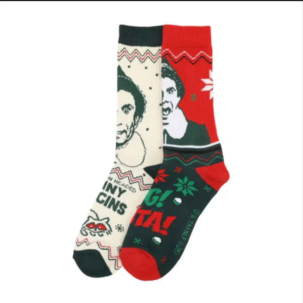 Buddy the Elf Portrait 2-Pair Adult Athletic Crew Socks